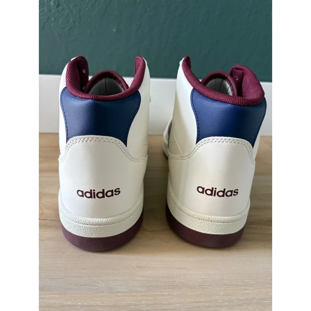 Adidas Break Start Mid 12 White Burgundy Navy Basketball Sneakers Trainers